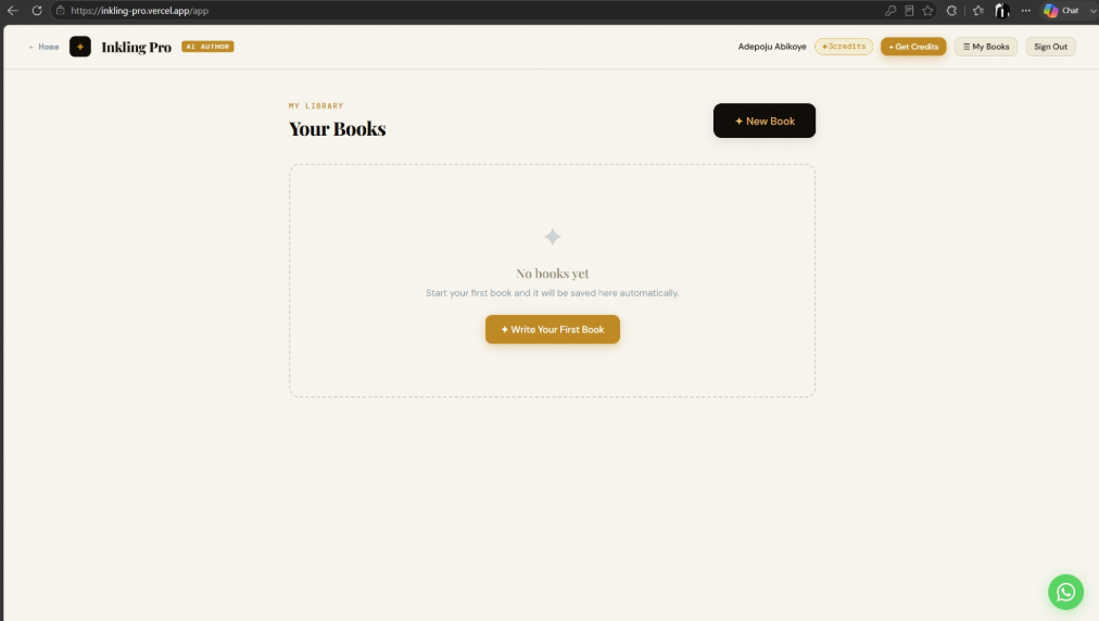 Inkling Pro — credits, packages and redemption
